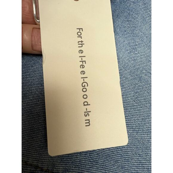 NWT!! "COMMENSE" WOMEN'S JEANS WIDE LEG BAGGY LIGHT COLOR SZ L TWEEN GRUNGE - Picture 4 of 10